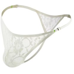 Férfi csipkés fehér tanga XXL méret