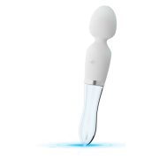 Glass üveg és szilikon tölthető vibrátor 21,5 cm