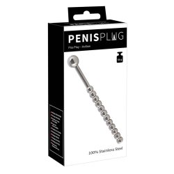   Penisplug Piss Play (54g) - gömbös, üreges húgycsőtágító rúd (0,7-1cm) 