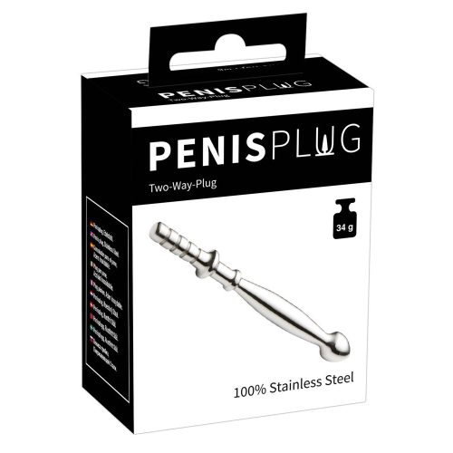 Penisplug Dilator Two-Way - acél húgycsőtágító dildó (0,5-1,1cm) 