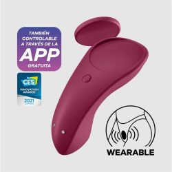 Satisfyer bordó csiklóizgató app-al