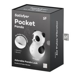   Satisfyer Pocket Panda csiklóizgató fekete*fehét tölthető 