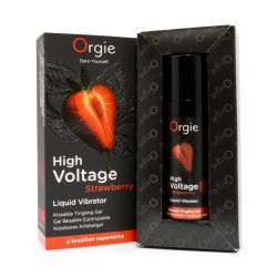 Orgie Eper ízű folyékony vibrátor 15ml 10-es erősségű