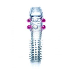   Áttetsző extra gyöngyös stimulációs péniszköpeny pink