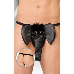 Erotikus férfi elefántos fekete tanga S/L méret