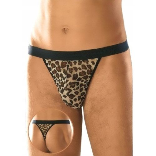 Férfi tanga leopárd mintával S/L méret