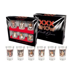 Vetkőzős pohár férfiakkal 35ml 6db