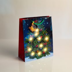   Ajándéktáska 10 melegfehér LED, papír 265 x 127 x 330 mm