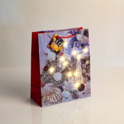   Ajándéktáska 10 melegfehér LED papír  265 x 127 x 330 mm