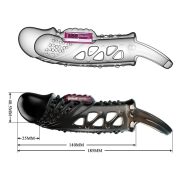 Pretty Love fekete péniszköpeny 10 rezgési funkcióval 18,5 cm