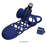 Pretty Love Hálós péniszköpeny kék 10 rezgési funkcióval