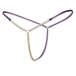 Lila gyöngyös női tanga méret nélküli