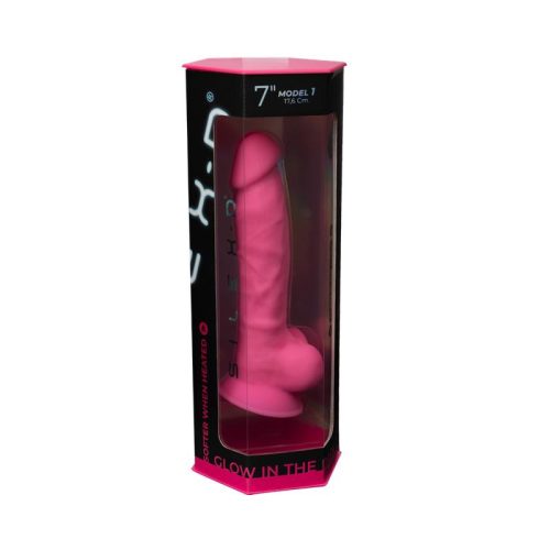 Silexd pink dupla sötétben világító sűrűségű dildó 7" 