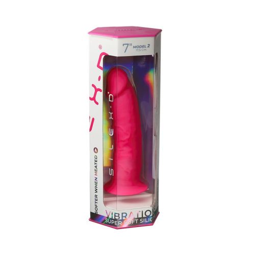 Silexd kettős sűrűségű rezgő távirányítható pink dildó 7"