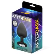 Afterdark-fekete-Szilikon-Analdugo-ezust-koves-M-m