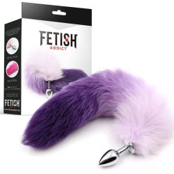 Fetish S-méretű análkúp Lila színű rókafarokkal 