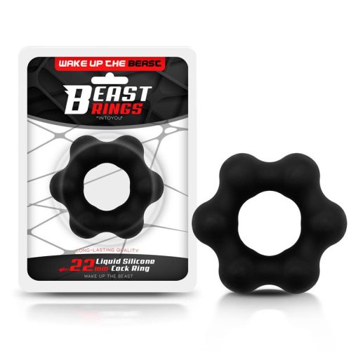 Beast Rings fekete péniszgyűrű 22 mm
