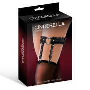 Cinderella fekete szíves harisnyatartó