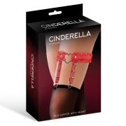 Cinderella Piros harisnyakötő szívvel 