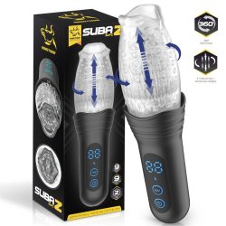   Subaz férfi maszturbátor tolóerővel és 360°-ban forgatható LED-kijelzővel