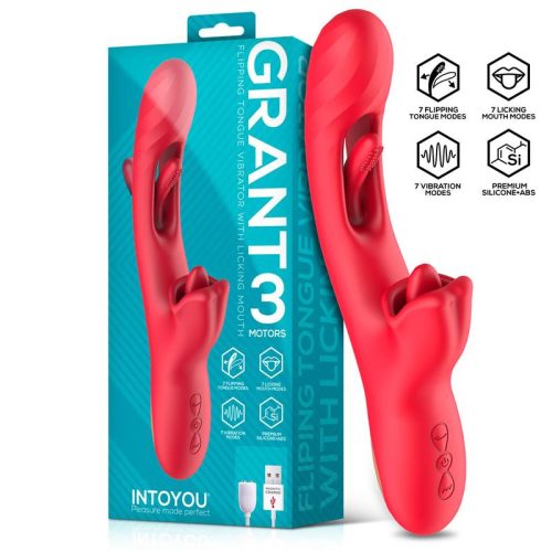 INTOYOU Grant3 Három funkciós vibrátor 360°-os nyalogató szájvibrátorral