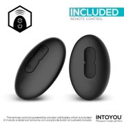 INTOYOU Sasha vibrációs dugó kihaló nyelvvel és távirányítóval fekete, tölthető, 10 cm