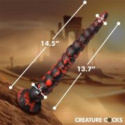 Stinger szilikon polipcsáp dildó fekete-piros 35 cm