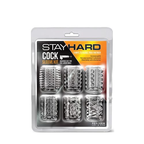 Stay Hard részleges péniszköpeny 6 darabos átlátszó