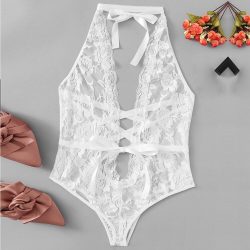 Szexi csipke body fehér L méret