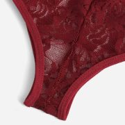 Szexi csipke body bordó XXXL méret