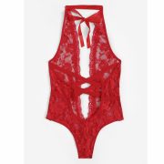Szexi csipke body piros XXL méret