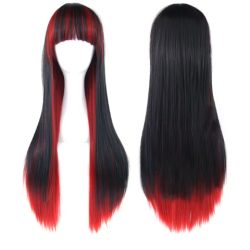 Paróka fekete-piros hosszú