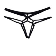 Női fekete kapcsos állítható méretű tanga